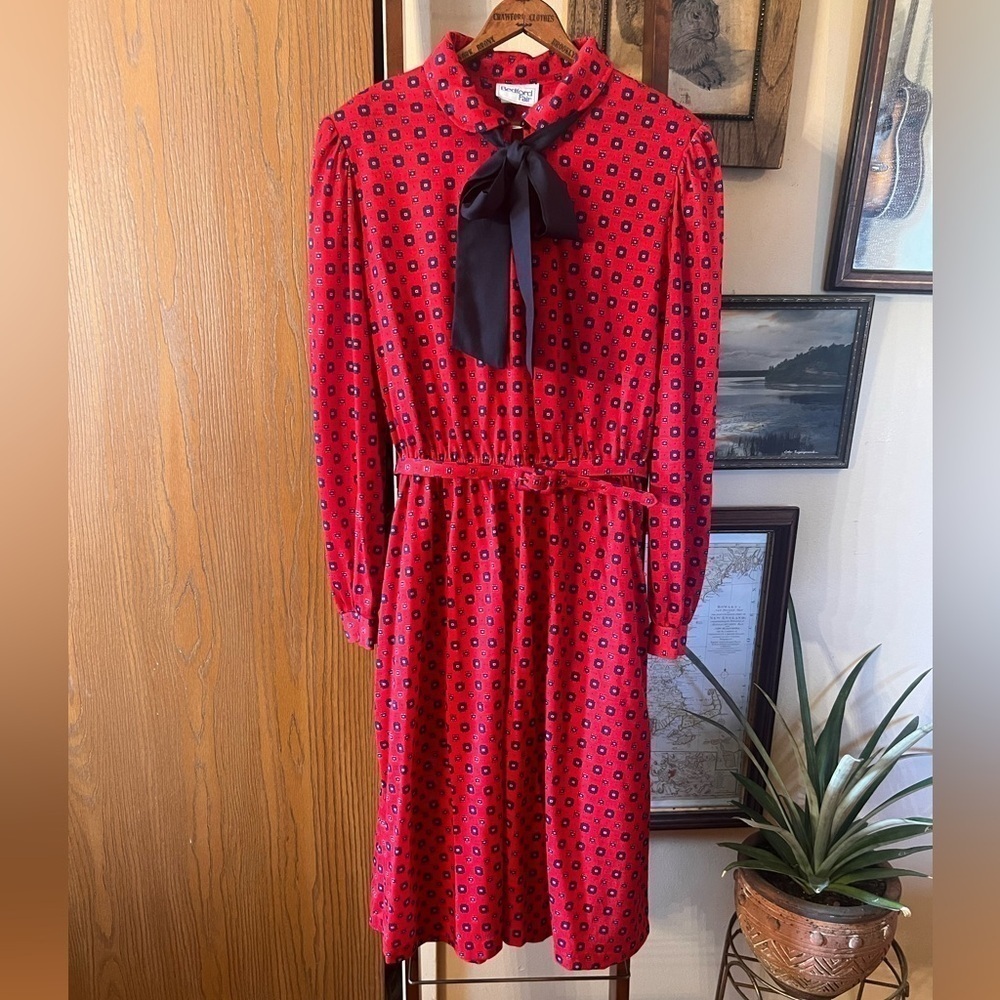 Bedford Fair Peter Pan Collar Secretary Dress Size M/L